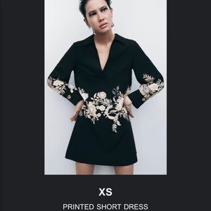 Zara, printed mini dress. didn't fit and I didn't return w/in 30 day window.